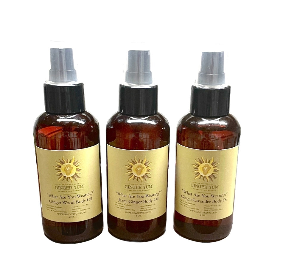“What Are You Wearing?” Body Oil 4 oz  Set of 3